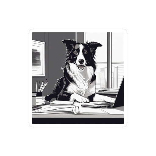 PugMug Custom Border Collie Sticker