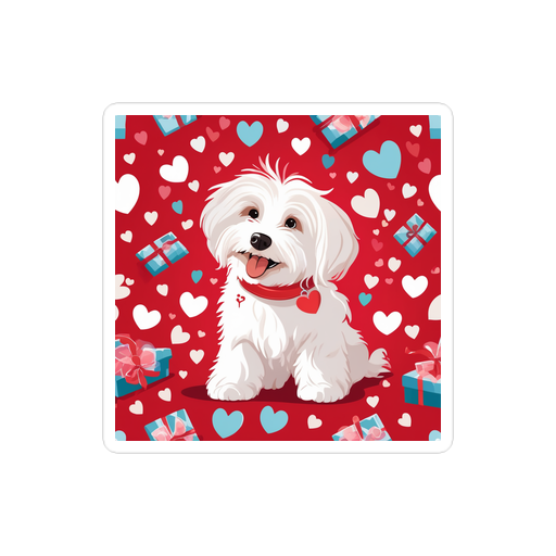 PugMug Custom White Havanese Dog Sticker