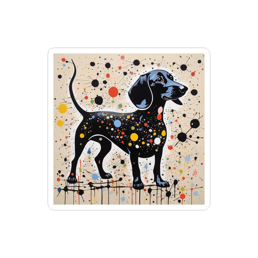PugMug Custom Black Dachshund Sticker
