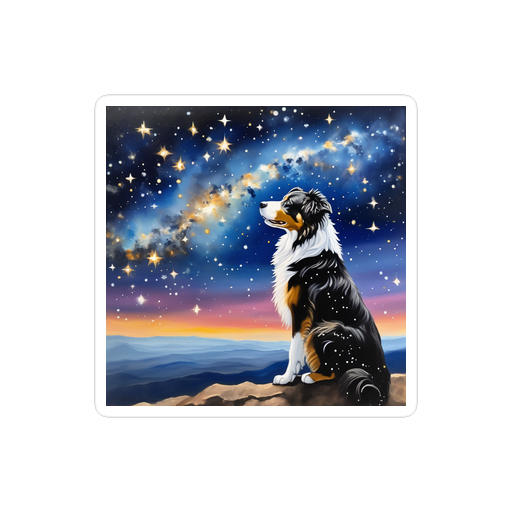 PugMug Custom Miniature American Shepherd Sticker