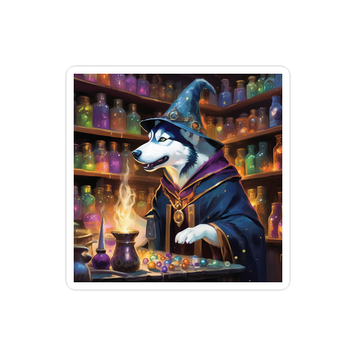 PugMug Custom Siberian Husky Sticker