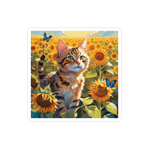 PugMug Custom Tabby Exotic Cat Sticker