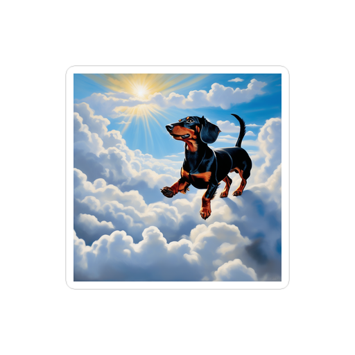 PugMug Custom Black Dachshund Sticker