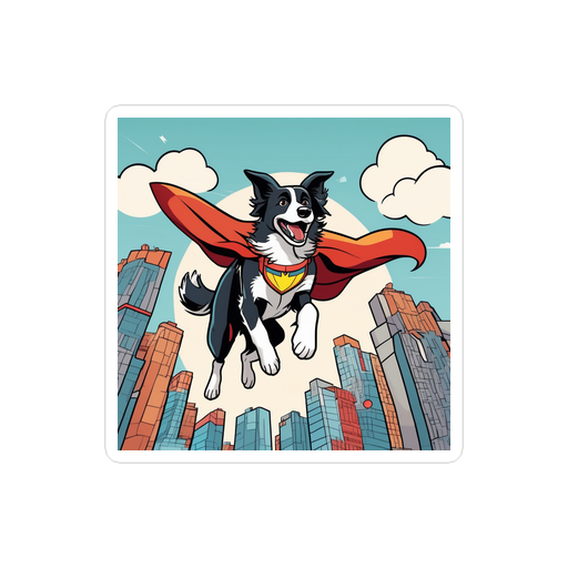 PugMug Custom Border Collie Sticker