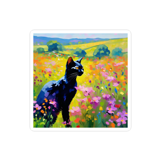 PugMug Custom Black Abyssinian Cat Sticker