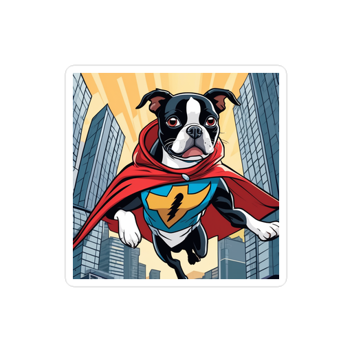 PugMug Custom Boston Terrier Sticker