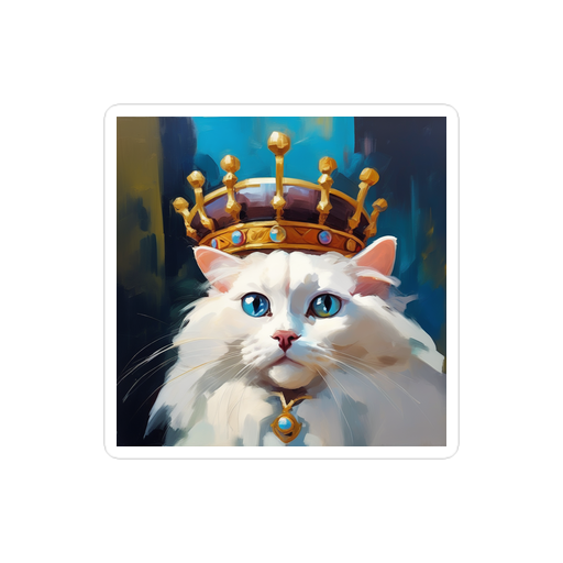 PugMug Custom White Ragdoll Cat Sticker