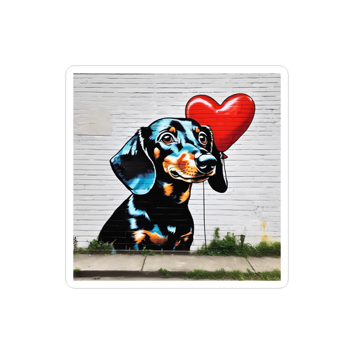 PugMug Custom Black Dachshund Sticker