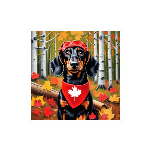 PugMug Custom Black Dachshund Sticker