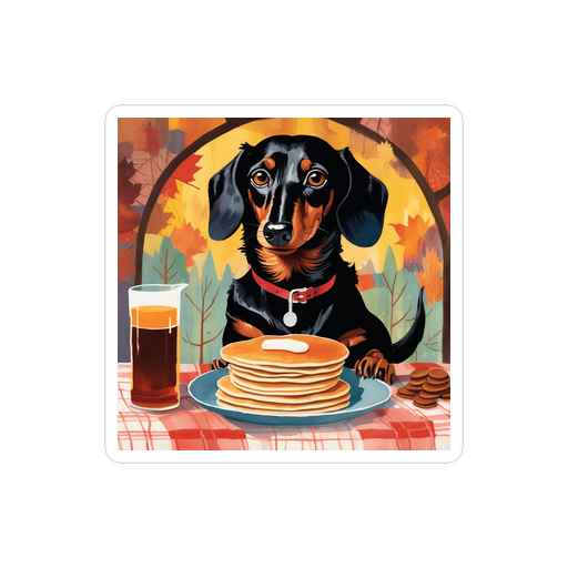 PugMug Custom Black Dachshund Sticker