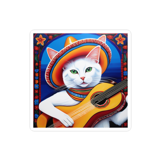 PugMug Custom White Exotic Cat Sticker