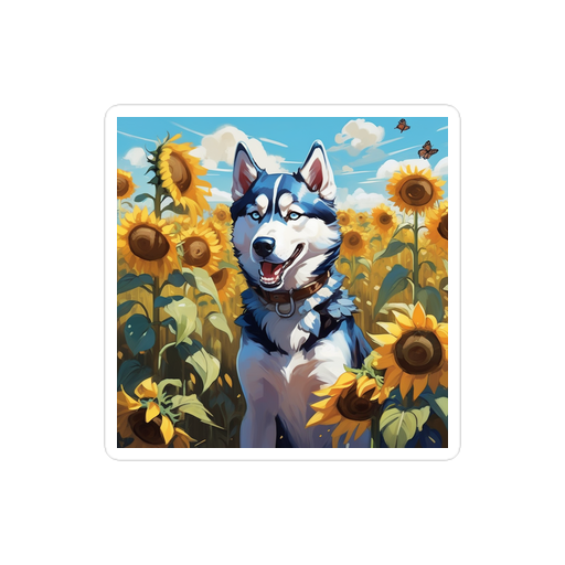 PugMug Custom Siberian Husky Sticker