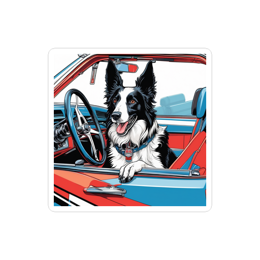 PugMug Custom Border Collie Sticker