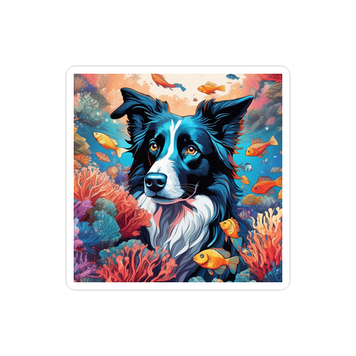 PugMug Custom Border Collie Sticker