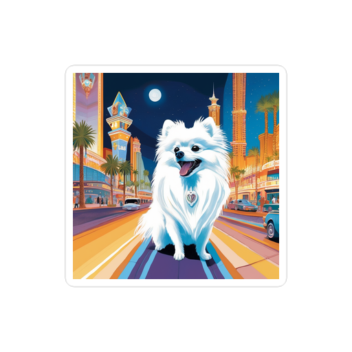 PugMug Custom White Pomeranian Sticker