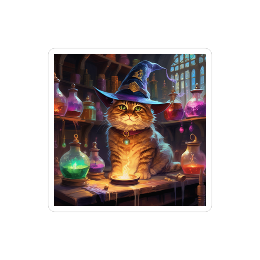 PugMug Custom Tabby Exotic Cat Sticker