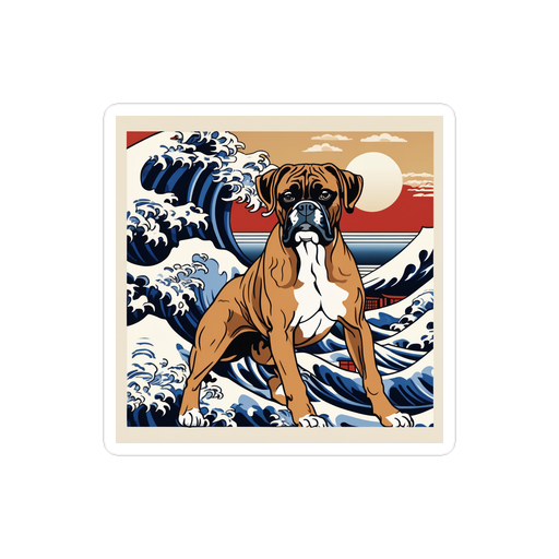 PugMug Custom Boxer Dog Sticker