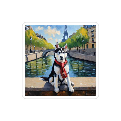 PugMug Custom Siberian Husky Sticker