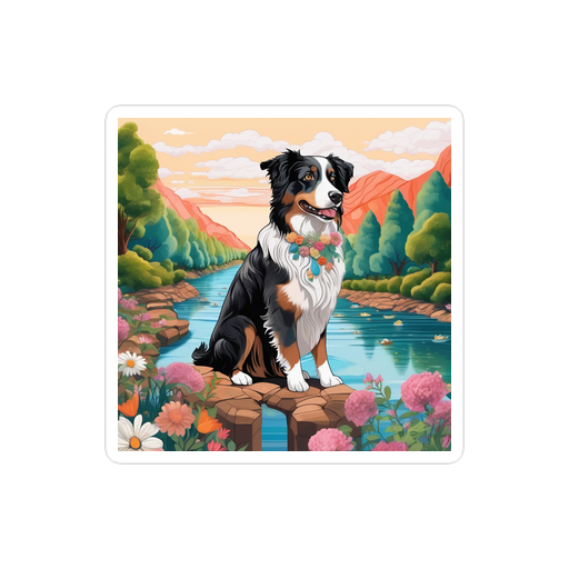 PugMug Custom Australian Shepherd Dog Sticker