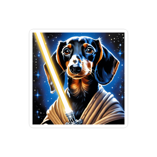 PugMug Custom Black Dachshund Sticker