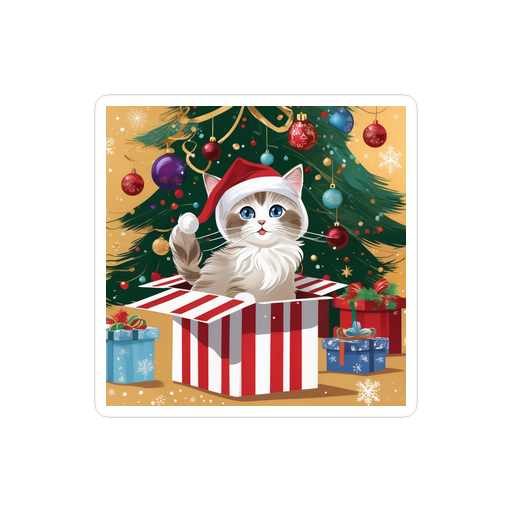 PugMug Custom Tabby Ragdoll Cat Sticker