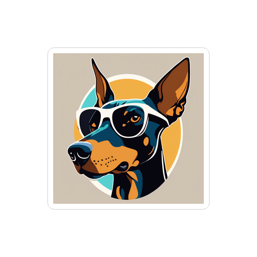 PugMug Custom Doberman Pinscher Sticker
