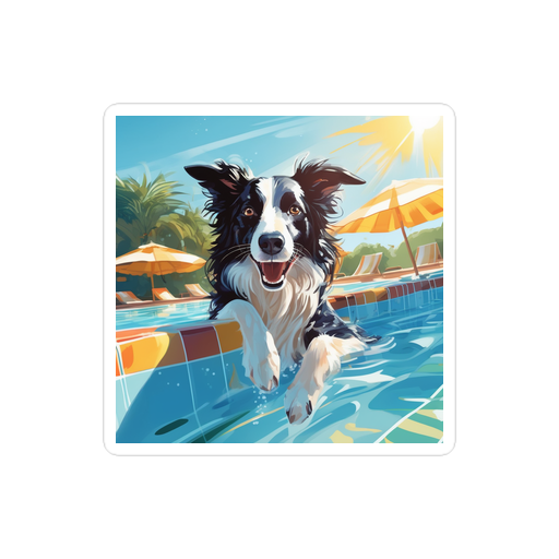 PugMug Custom Border Collie Sticker