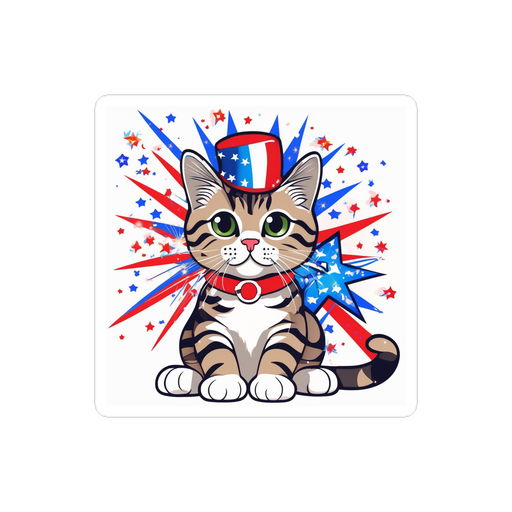 PugMug Custom Tabby Scottish Fold Cat Sticker