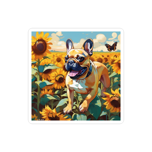 PugMug Custom Tan French Bulldog Sticker
