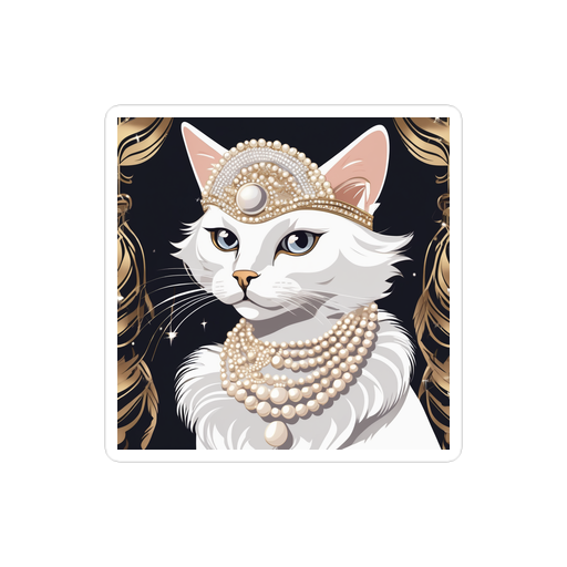 PugMug Custom White Companion Cat Sticker