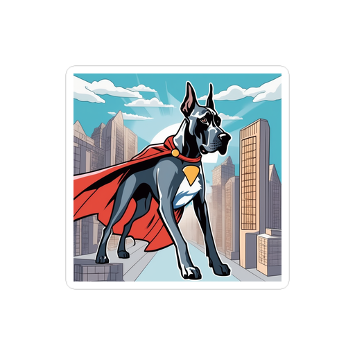 PugMug Custom Great Dane Sticker