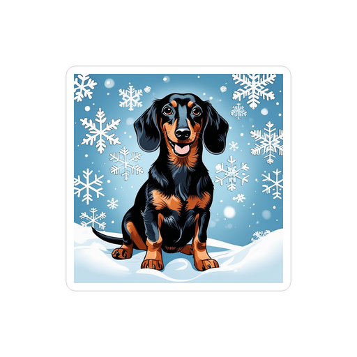 PugMug Custom Black Dachshund Sticker