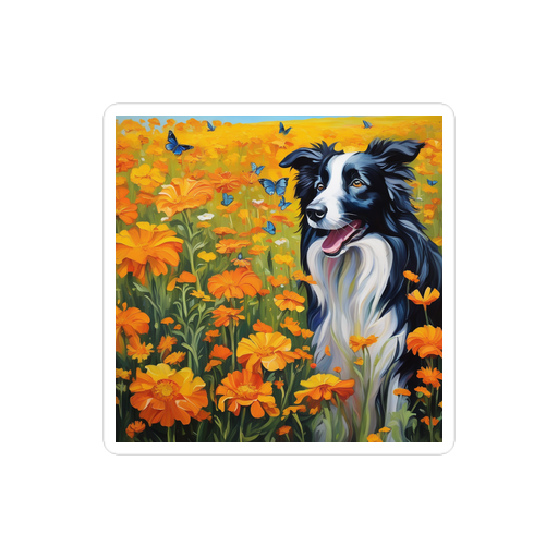 PugMug Custom Border Collie Sticker