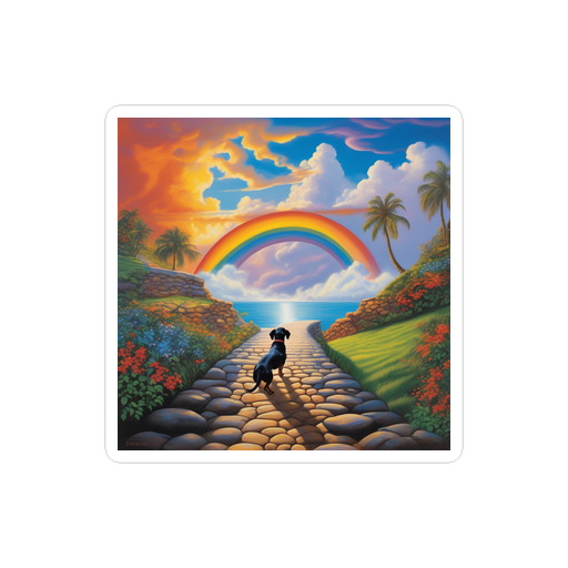 PugMug Custom Black Dachshund Sticker