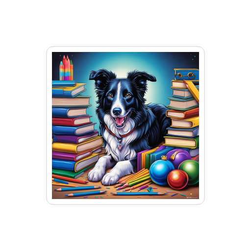 PugMug Custom Border Collie Sticker