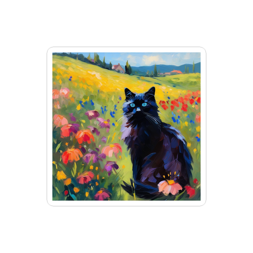 PugMug Custom Black Ragdoll Cat Sticker