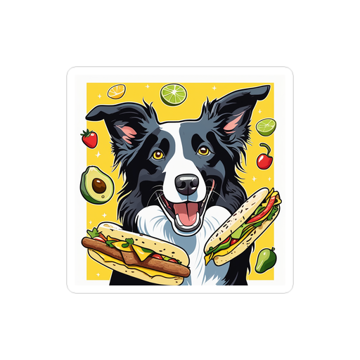 PugMug Custom Border Collie Sticker