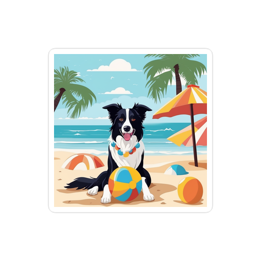 PugMug Custom Border Collie Sticker