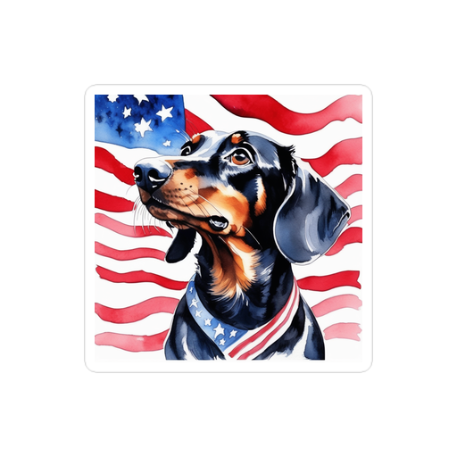 PugMug Custom Black Dachshund Sticker