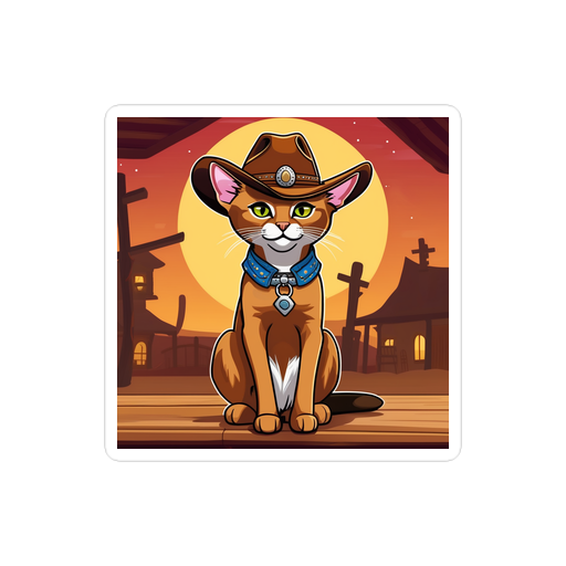 PugMug Custom Tabby Abyssinian Cat Sticker