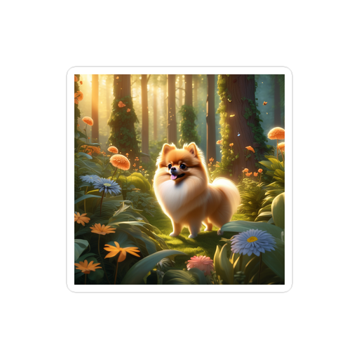 PugMug Custom Tan Pomeranian Sticker