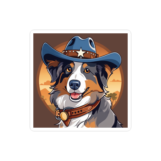 PugMug Custom Australian Shepherd Dog Sticker