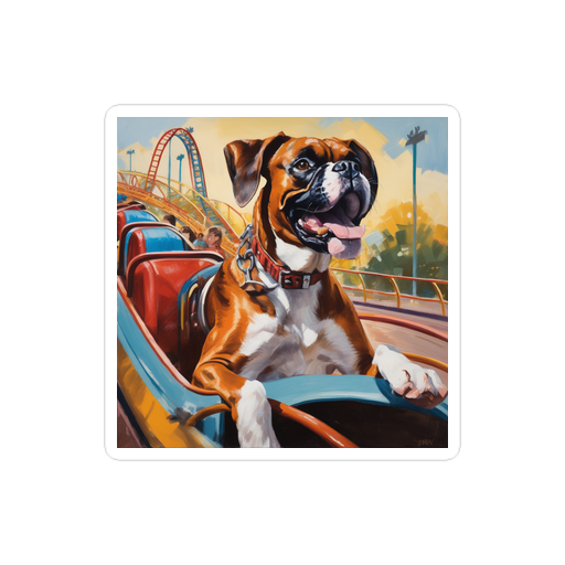 PugMug Custom Boxer Dog Sticker
