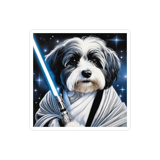 PugMug Custom Black-and-white Havanese Dog Sticker