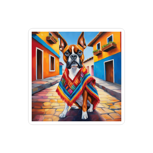 PugMug Custom Boxer Dog Sticker