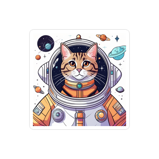 PugMug Custom Tabby Exotic Cat Sticker