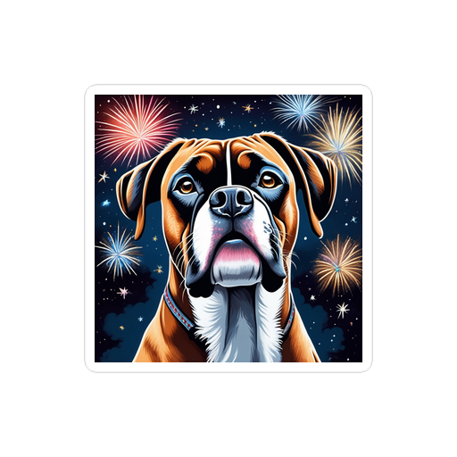 PugMug Custom Boxer Dog Sticker