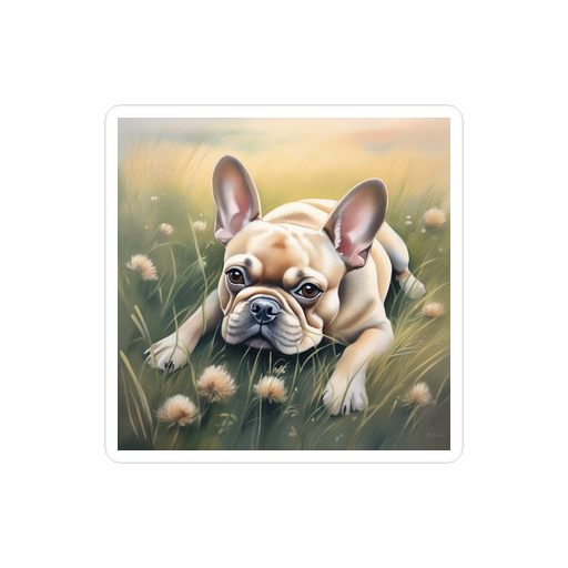 PugMug Custom Tan French Bulldog Sticker