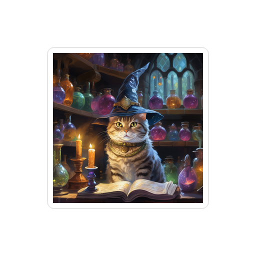 PugMug Custom Tabby American Shorthair Cat Sticker