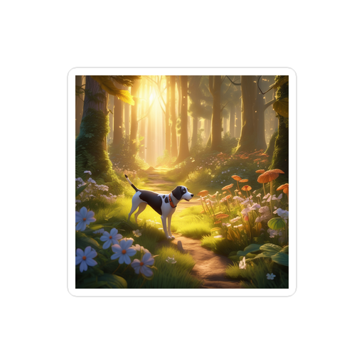 PugMug Custom Pointer Dog Sticker